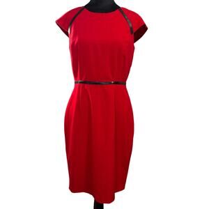 Calvin Klein Red Sheath Dress Women’s 6